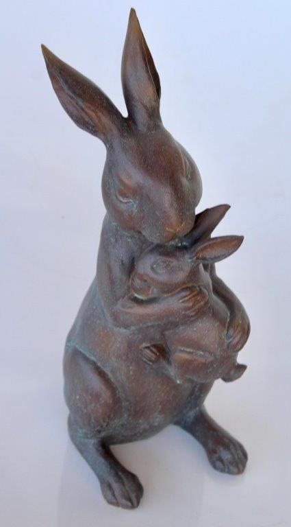 Bunny Mother Holding Baby
